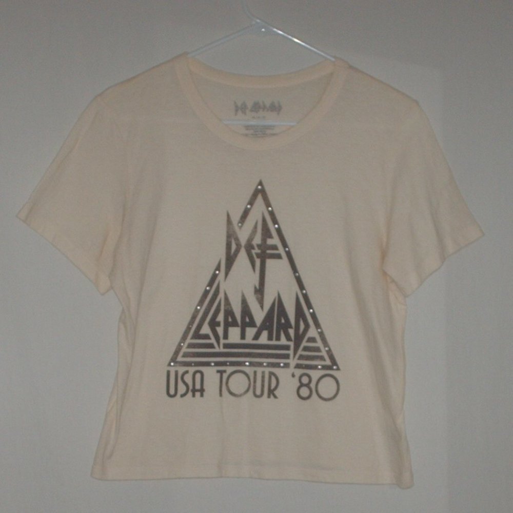 Def Leppard USA Tour '80 studded T-shirt - medium